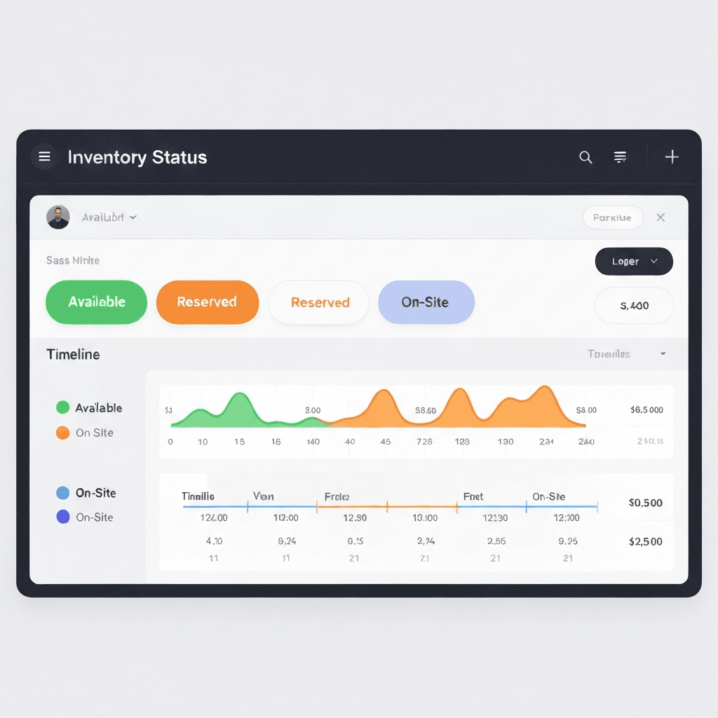 Team schedule — a week-view calendar with crew rows and color-coded bookings